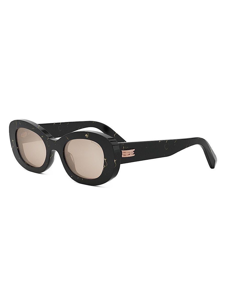 Women's B. Zero1 50MM Oval Sunglasses - Beige Black