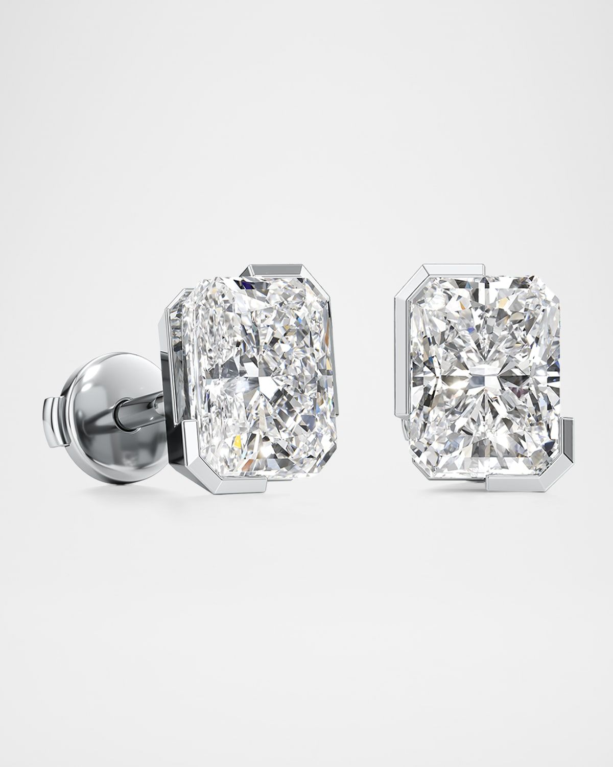 Meta Lab-Grown Diamond Radiant Stud Earrings