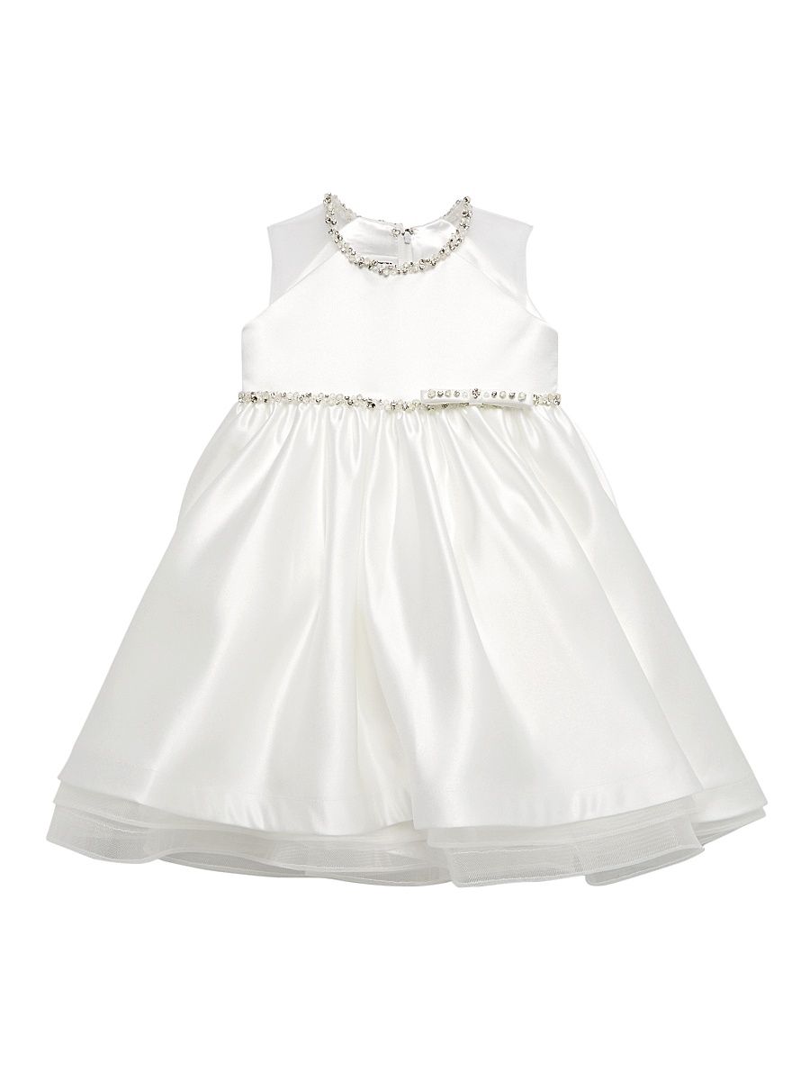 Baby Girl, Little Girl's & Girl's Crystal Embellished Dress - Ivory - Size 24 Months
