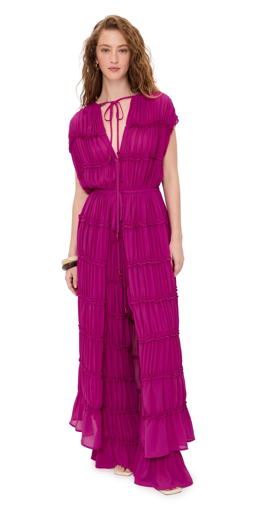 Andrea Iyamah Sina Tunic Magenta S