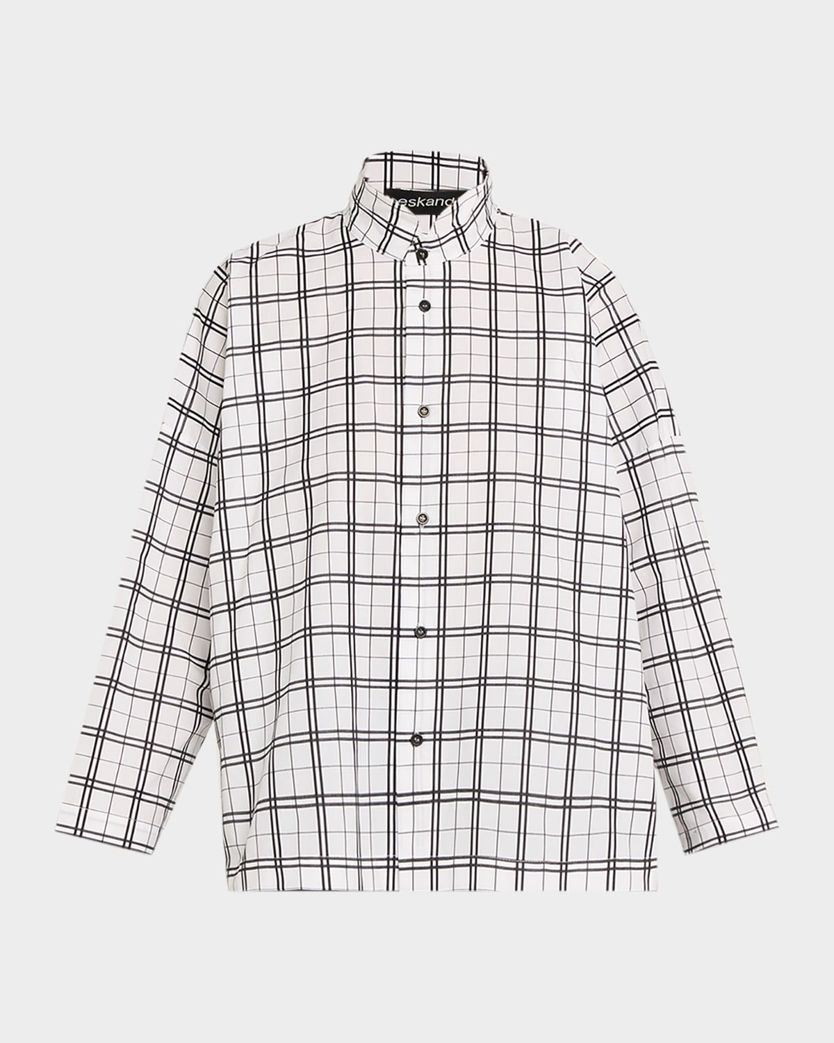 A-Line Plaid Cotton Shirt