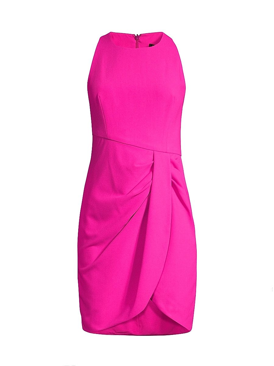 Women's Brett Ruched Sheath Dress - Vibrant Pink - Size 12