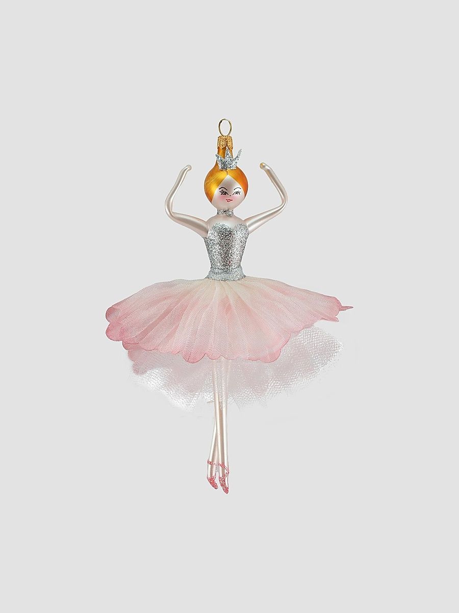 Soffieria De Carlini Balllerina with a Pink-Silver Body Ornament