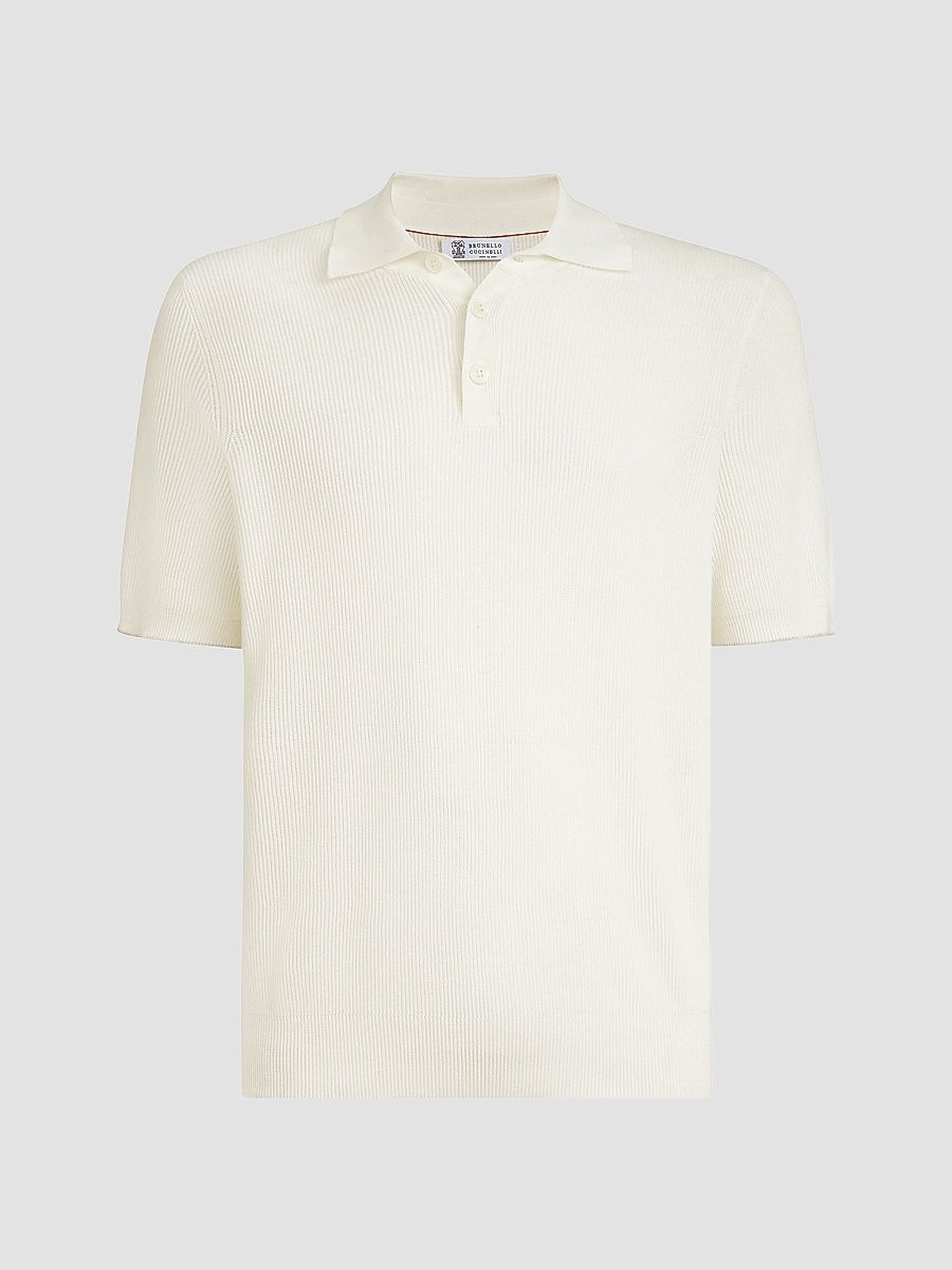 Men's Cotton English Rib Knit Polo Shirt - Panama - Size 50