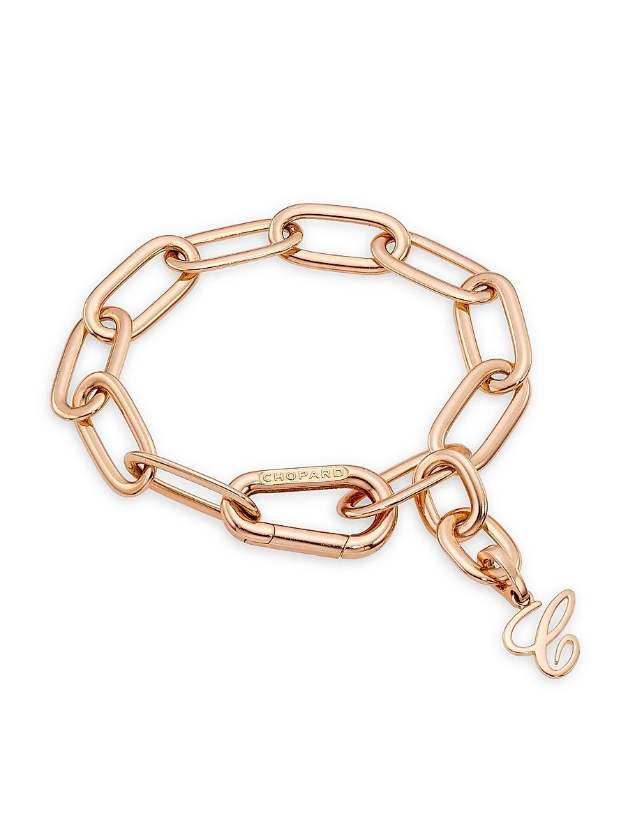 Women's Les Chaines 18K Rose Gold Paper Clip Chain Bracelet - Rose Gold