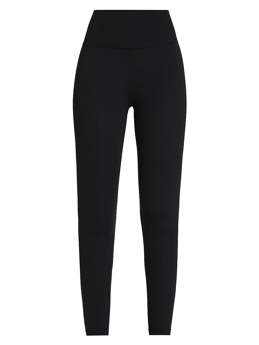 Women's High Waist Cropped Leggings - Black - Size XL