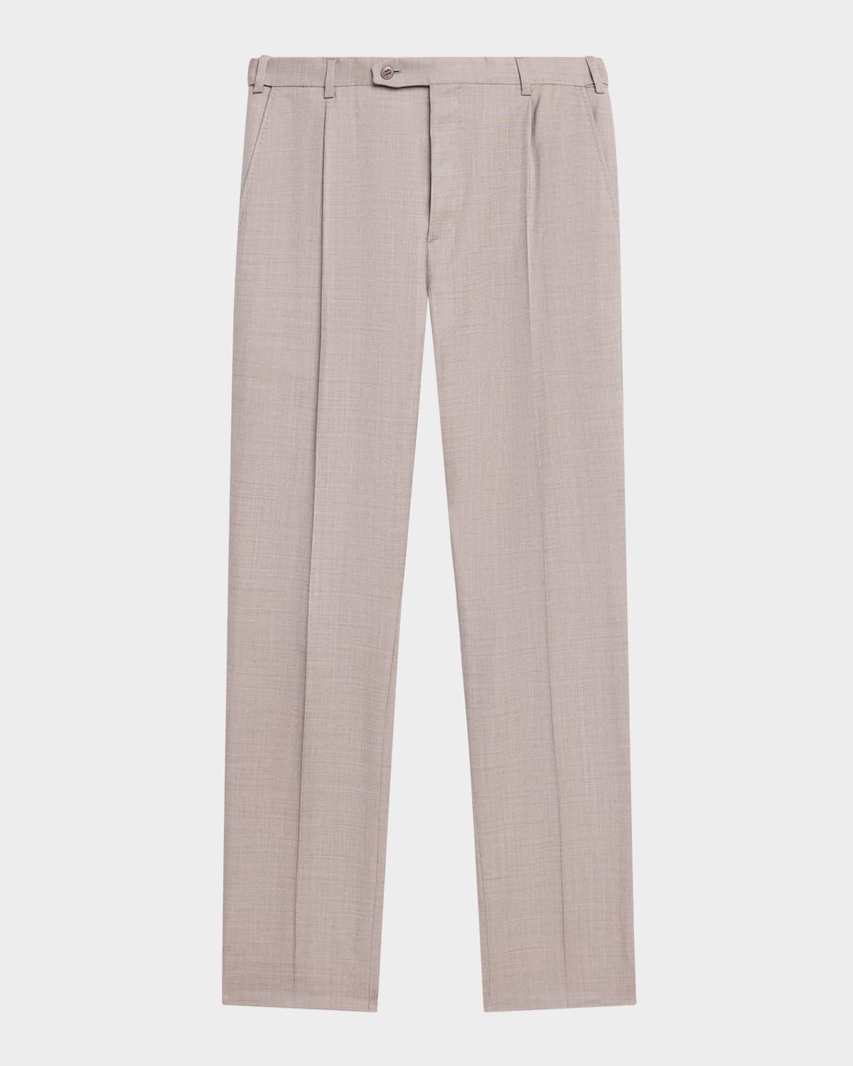 Men & apos;s Wool Sharkskin Trousers