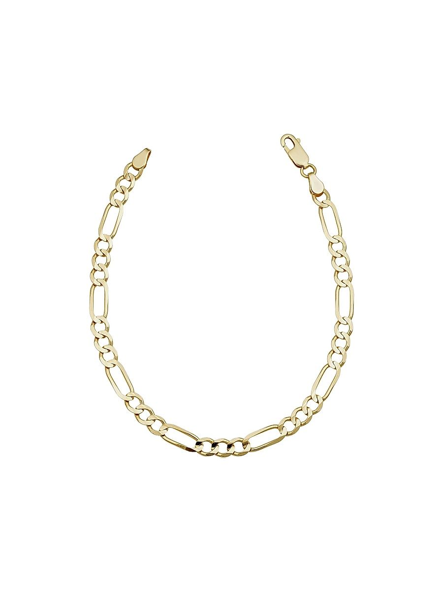 Men's 14K Yellow Solid Gold Florentine Figaro Bold Bracelet - Yellow Gold - Size 8.5