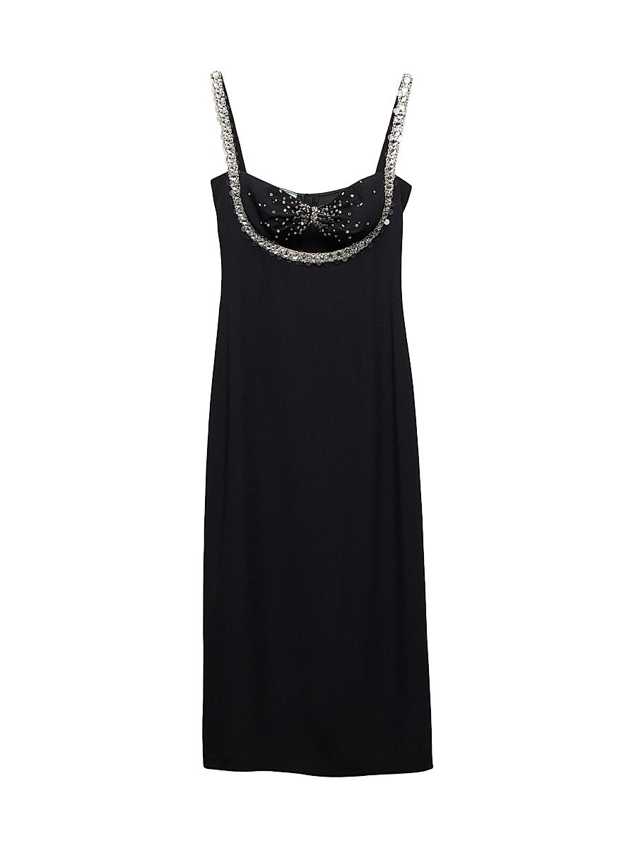 Women's Embroidered Sablé Dress - Black - Size 10
