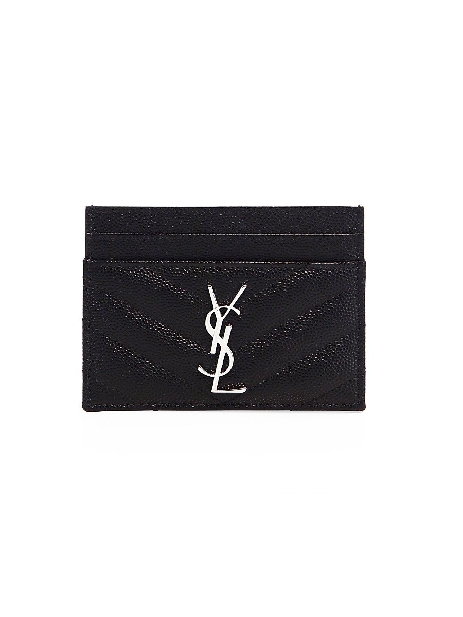 Women's Monogram Matelass Leather Card Case - Black