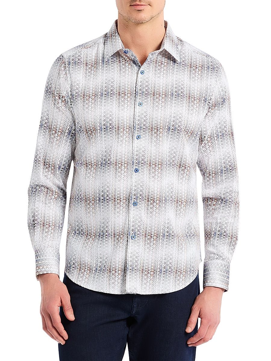 Men's Forsyth Stretch-Cotton Button-Front Shirt - Size XXL