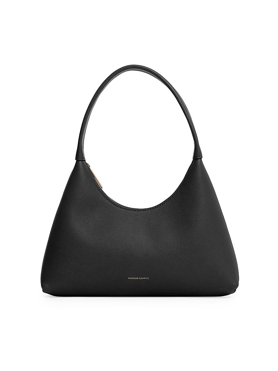 Women's Mini Candy Leather Hobo Bag - Black