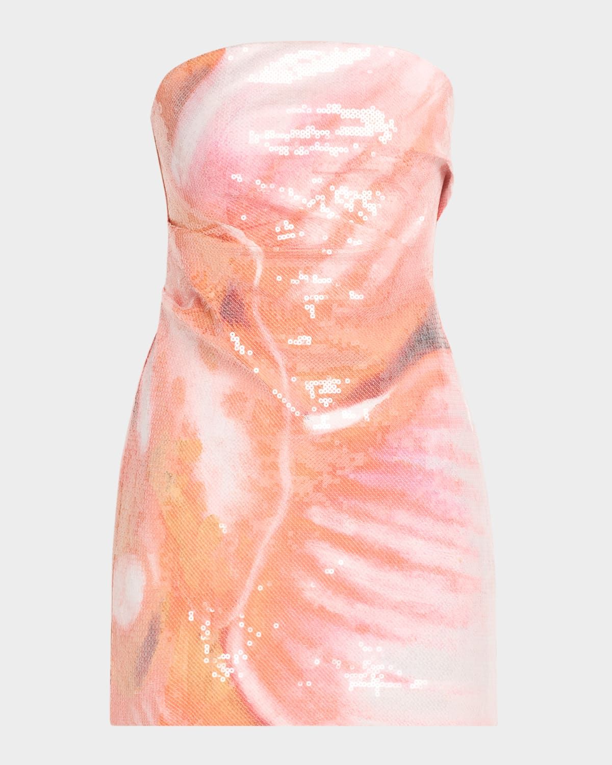 Aden Sequined Strapless Mini Dress