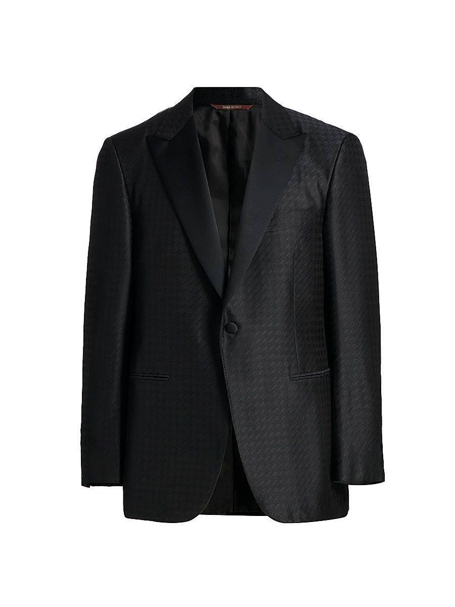 Men's Arrow-Pattern Dinner Jacket - Black - Size 44