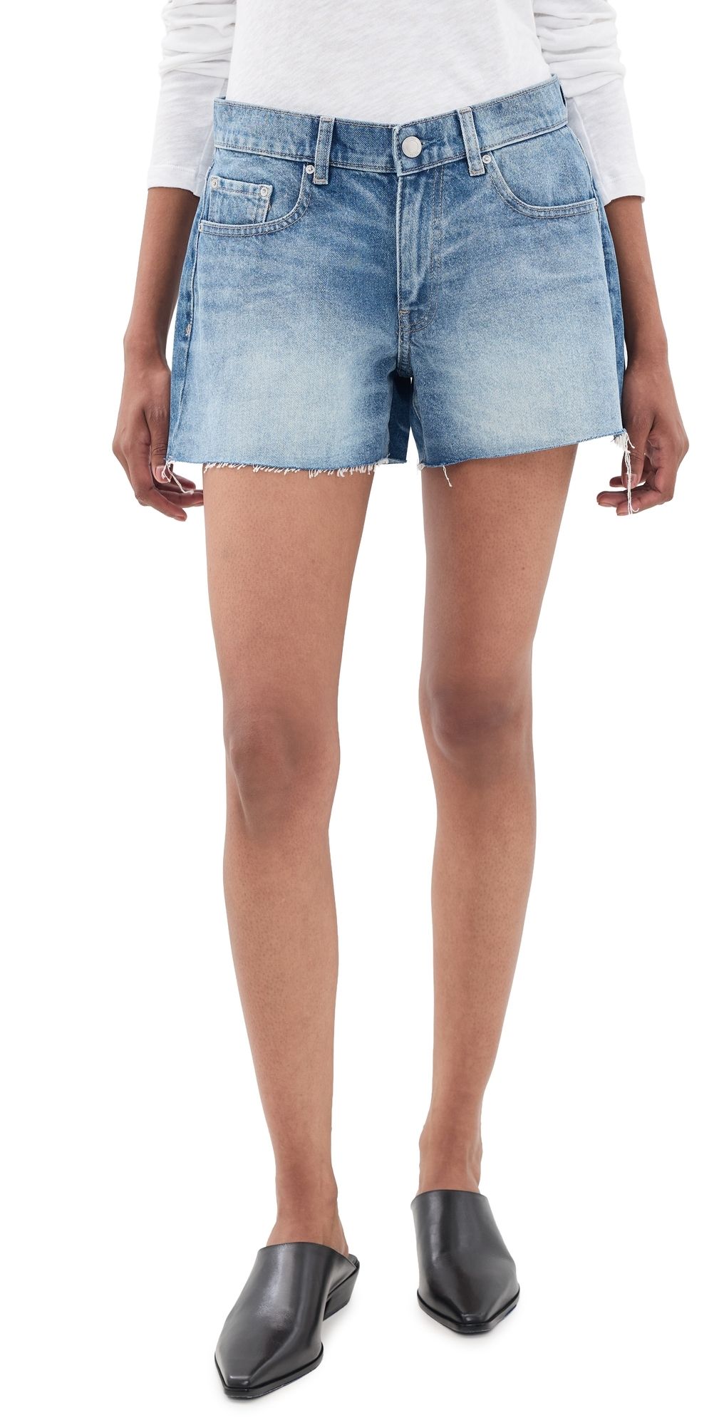 DL1961 Abby Relaxed Denim Shorts Avenue 32