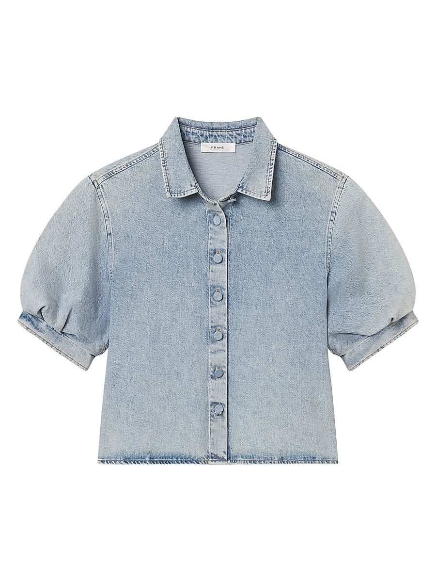 Women's The Billow Sleeve Denim Shirt - Puffin - Size XL