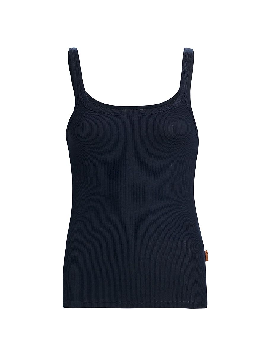 Women's The Undershirt Rib-Knit Tank - Navy - Size XS