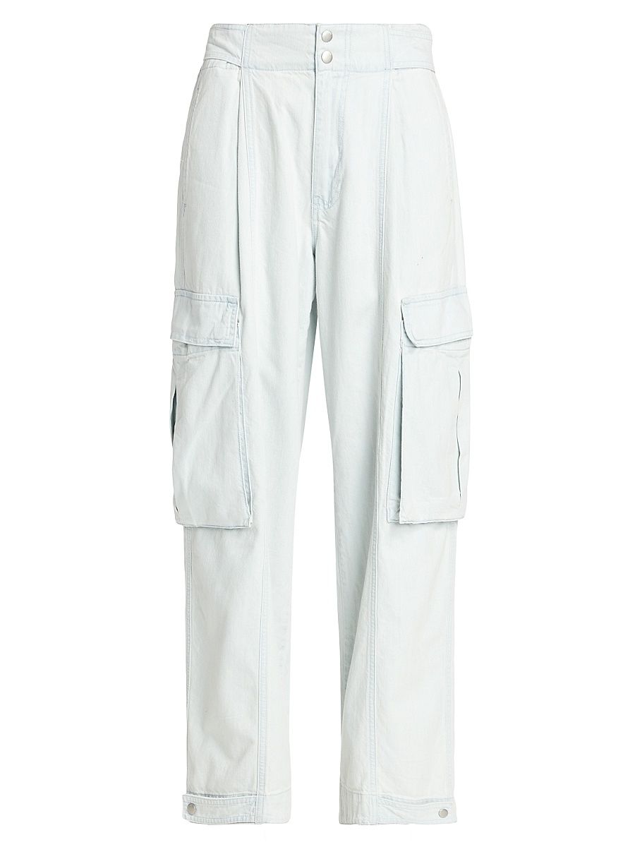 Women's Cotton Wide-Leg Cargo Pants - Thrill - Size 32