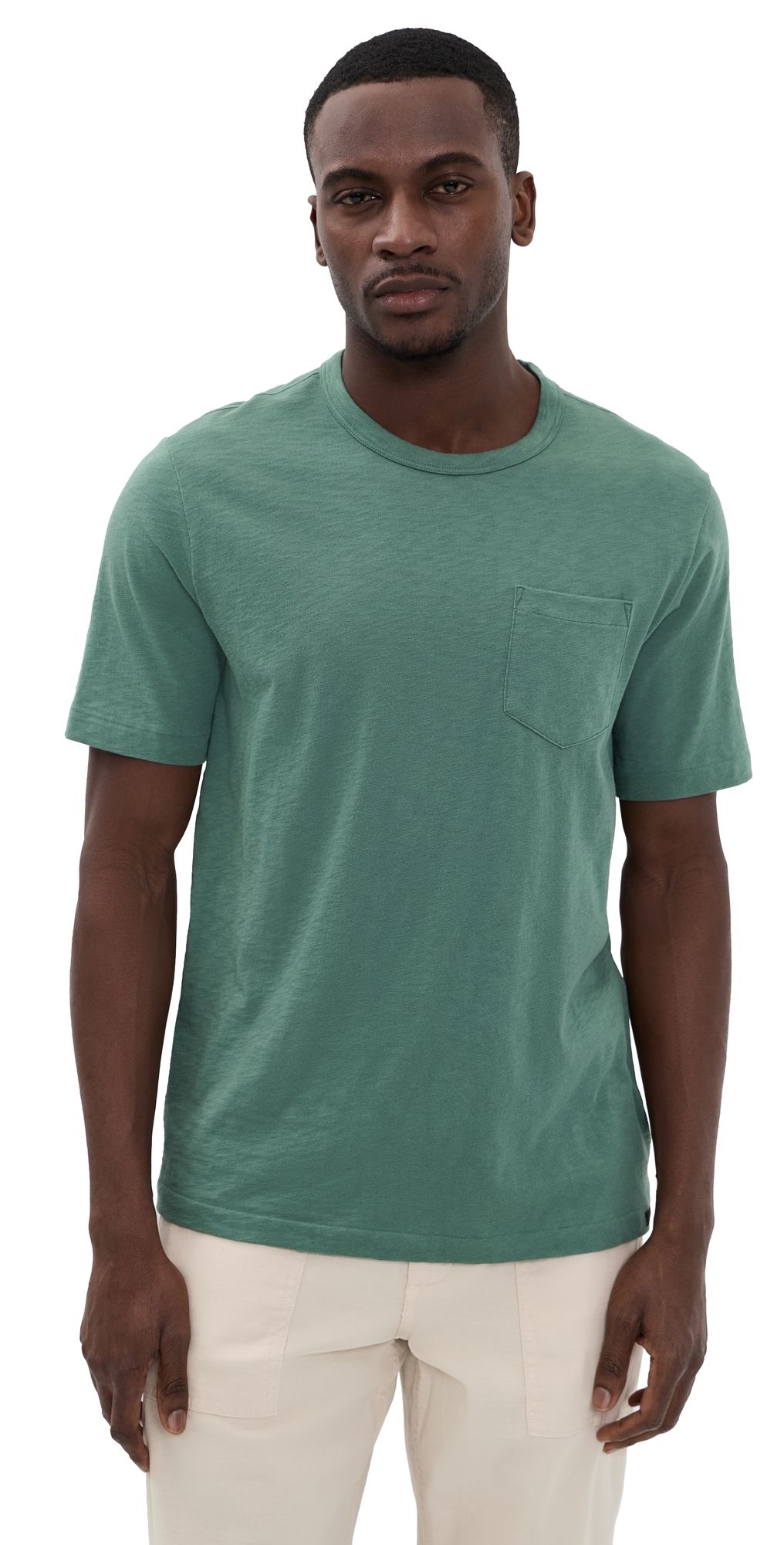 Faherty Sunwashed Pocket Tee Island Spruce S