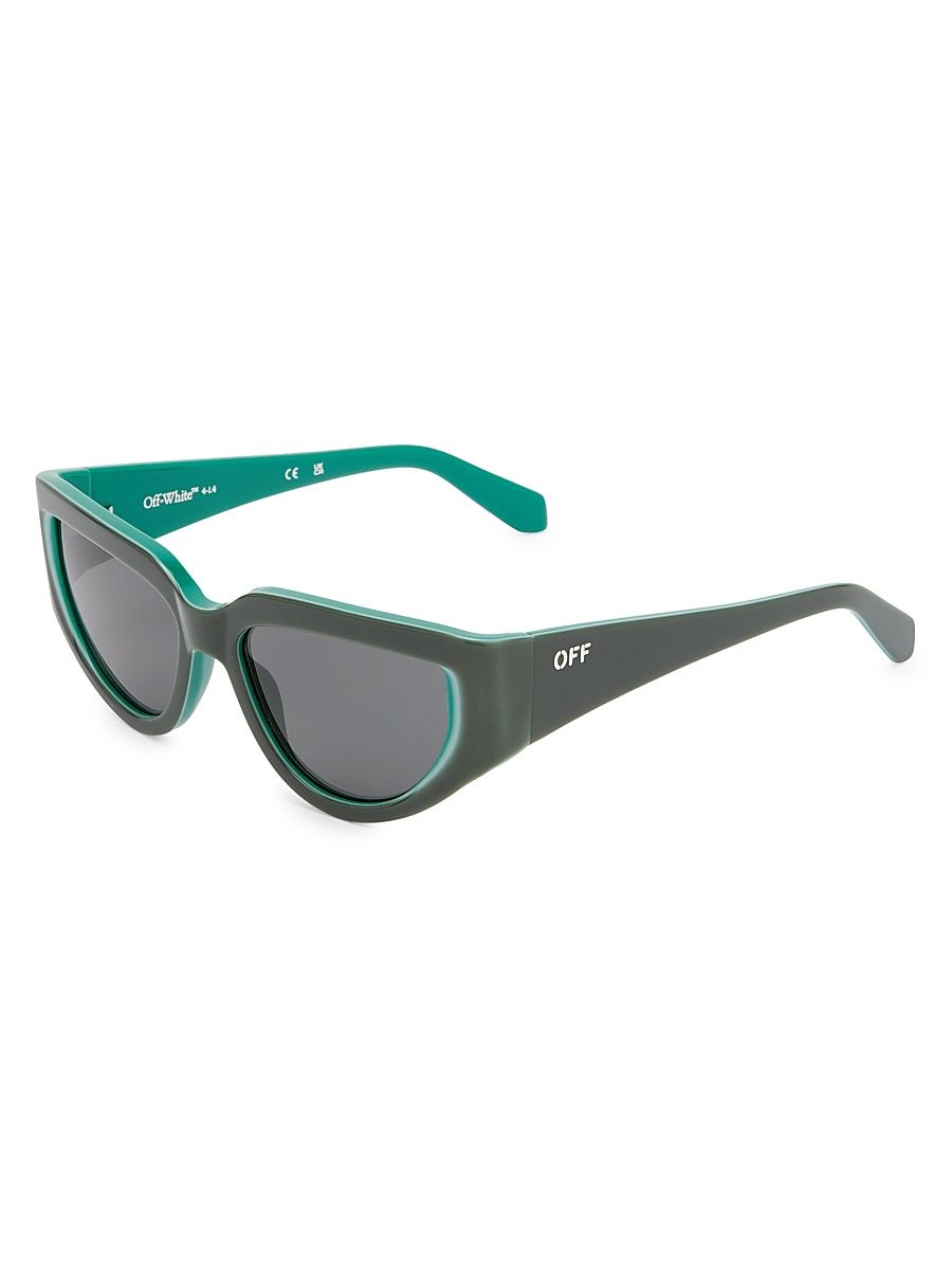 Women's Seward 55MM Geometric Sunglasses - Olive Green Dark Grey