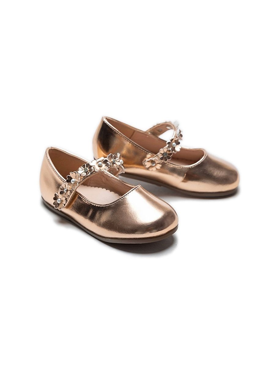 Baby Girl's Amelia Floral Band Flats - Champagne - Size 10 (Toddler)