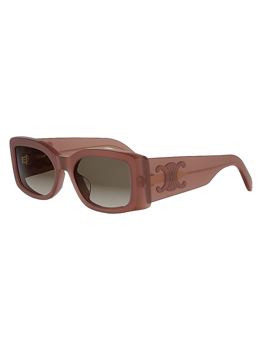Women's Maxi Triomphe 53MM Rectangular Sunglasses - Lightbrown Gradient Brown