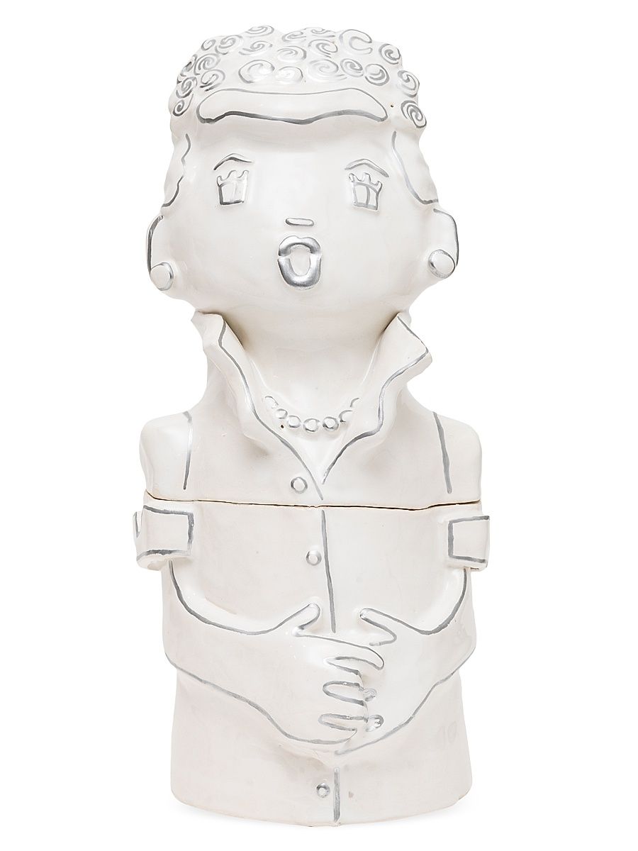 Lucy Cookie Jar - White