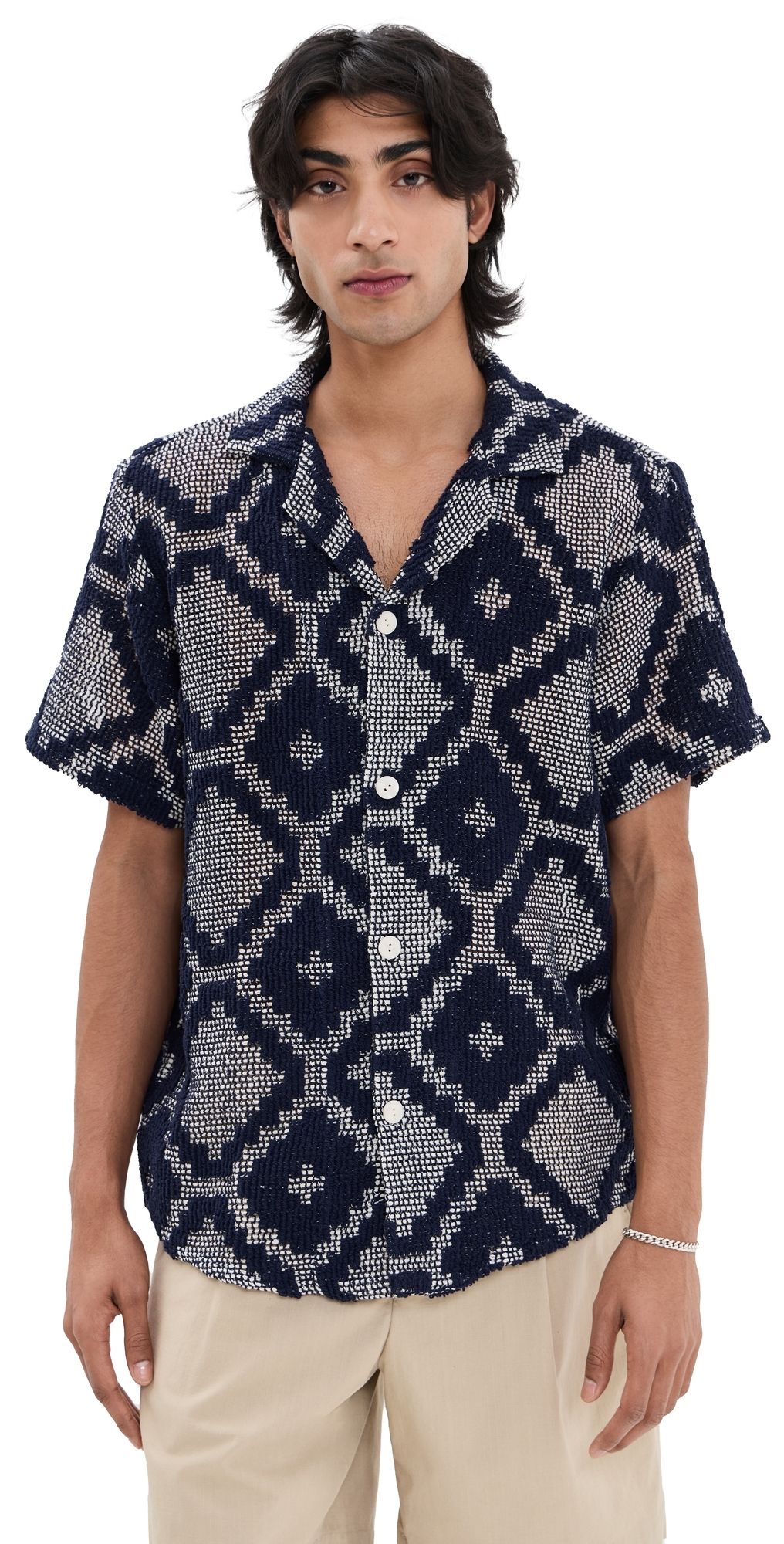 OAS Trastevere Cuba Crochet Shirt Multi L