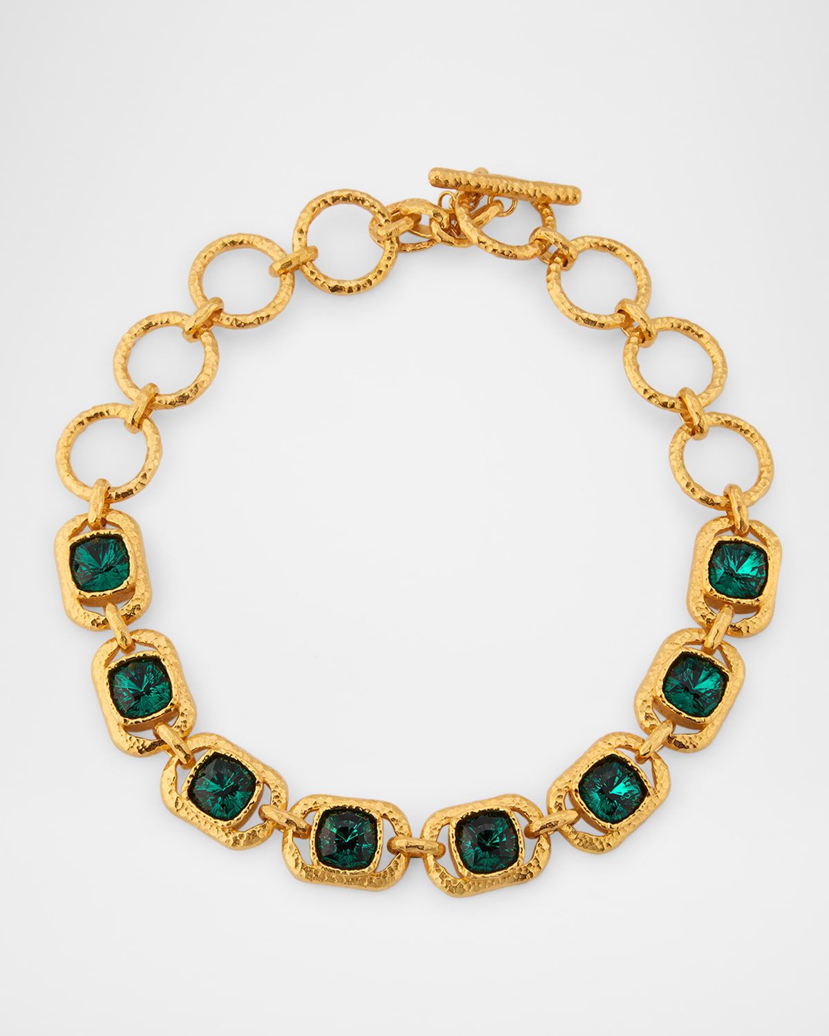 Rectangular Crystal Chain Necklace