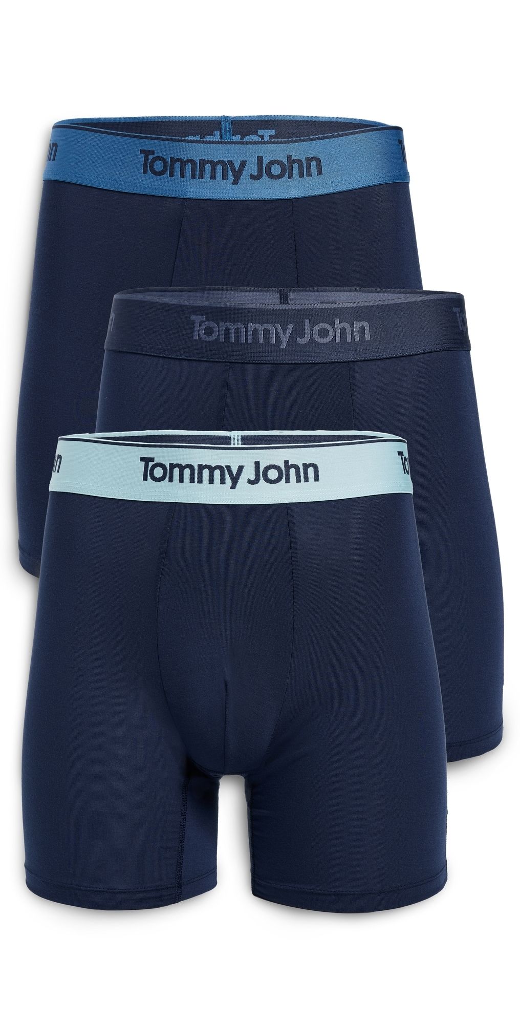 Tommy John Second Skin 6 Boxer Briefs 3 Pack Dress Blues/High Tide/Blue El XXL