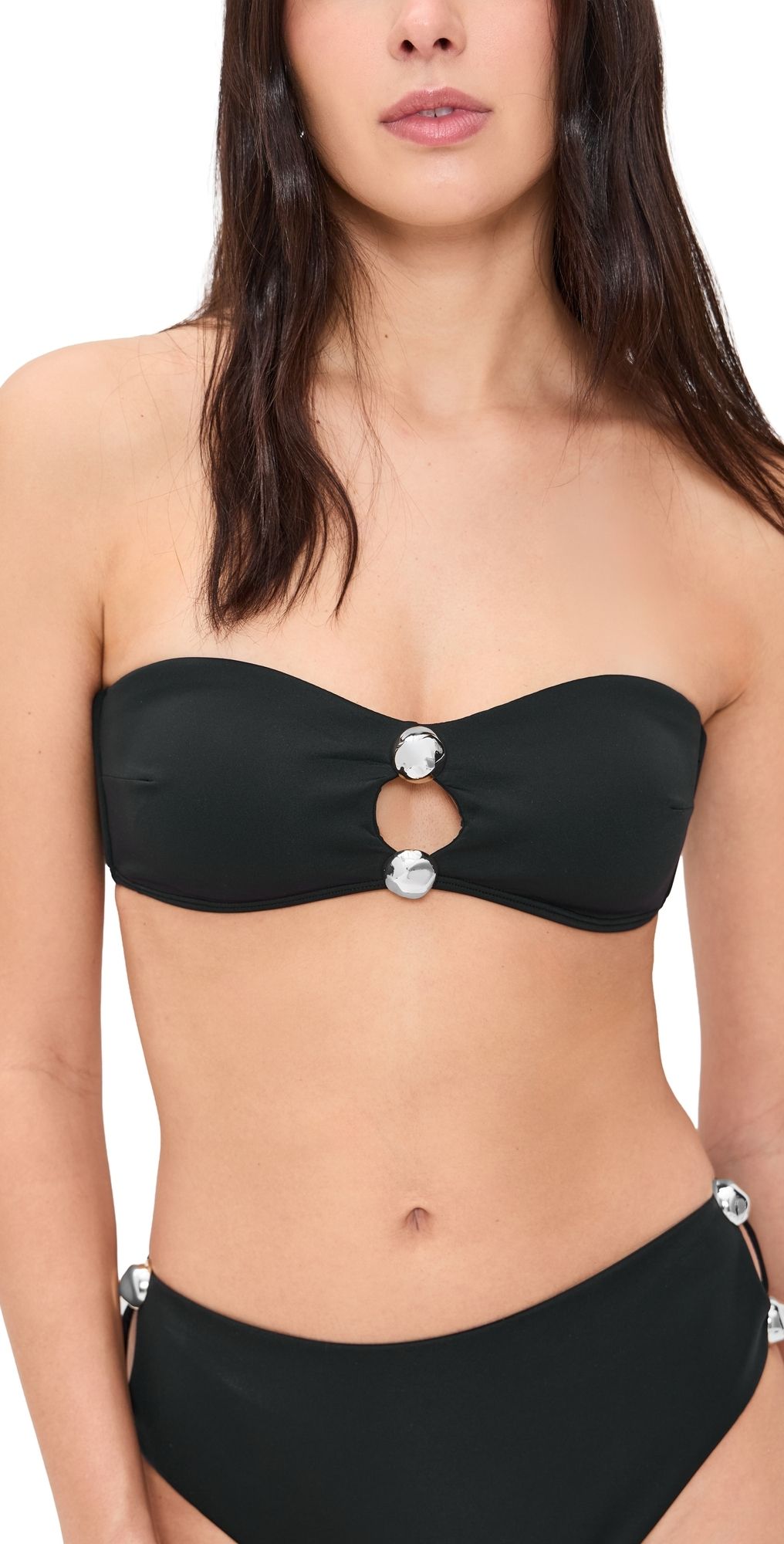 SIMKHAI Nicola Bandeau Bikini Top Black XS