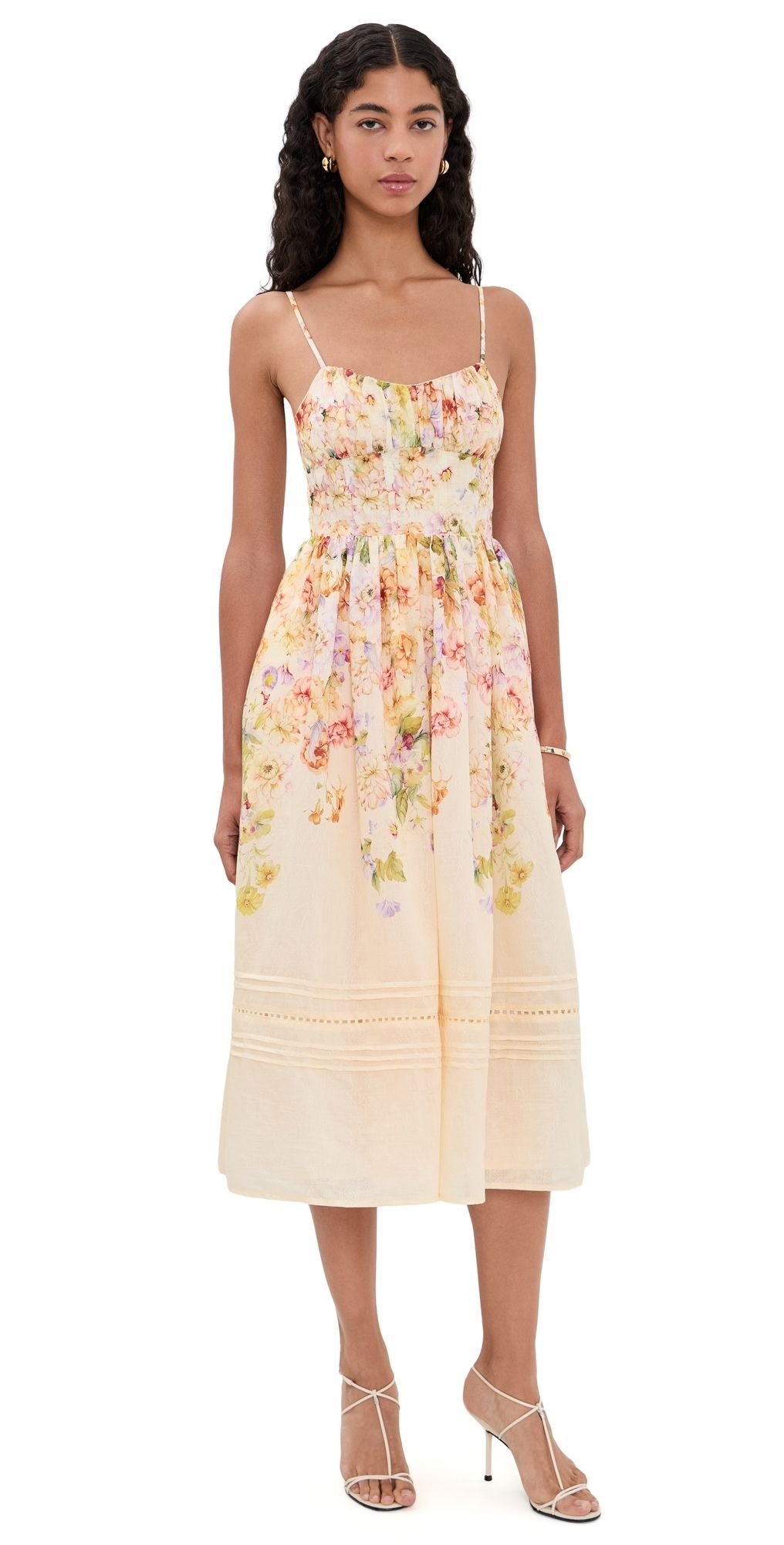 En Saison Kacey Midi Dress Ivory Floral Multi L