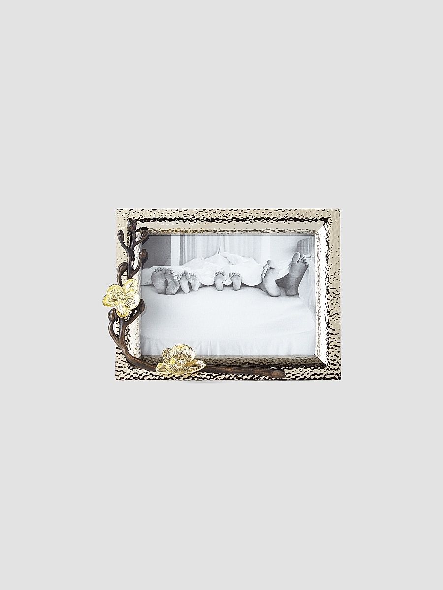 Gold Orchid Picture Frame
