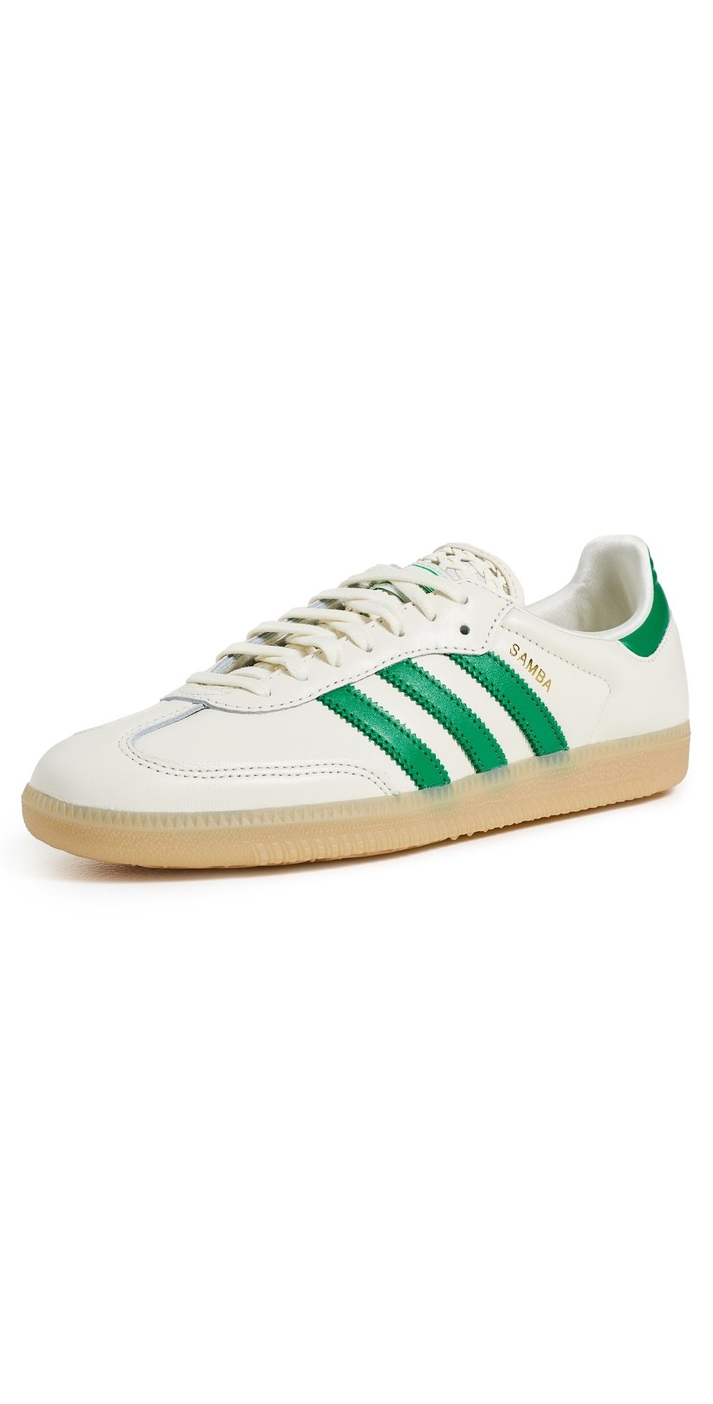 adidas Samba OG Sneakers Off White/Green/Gold Met 5
