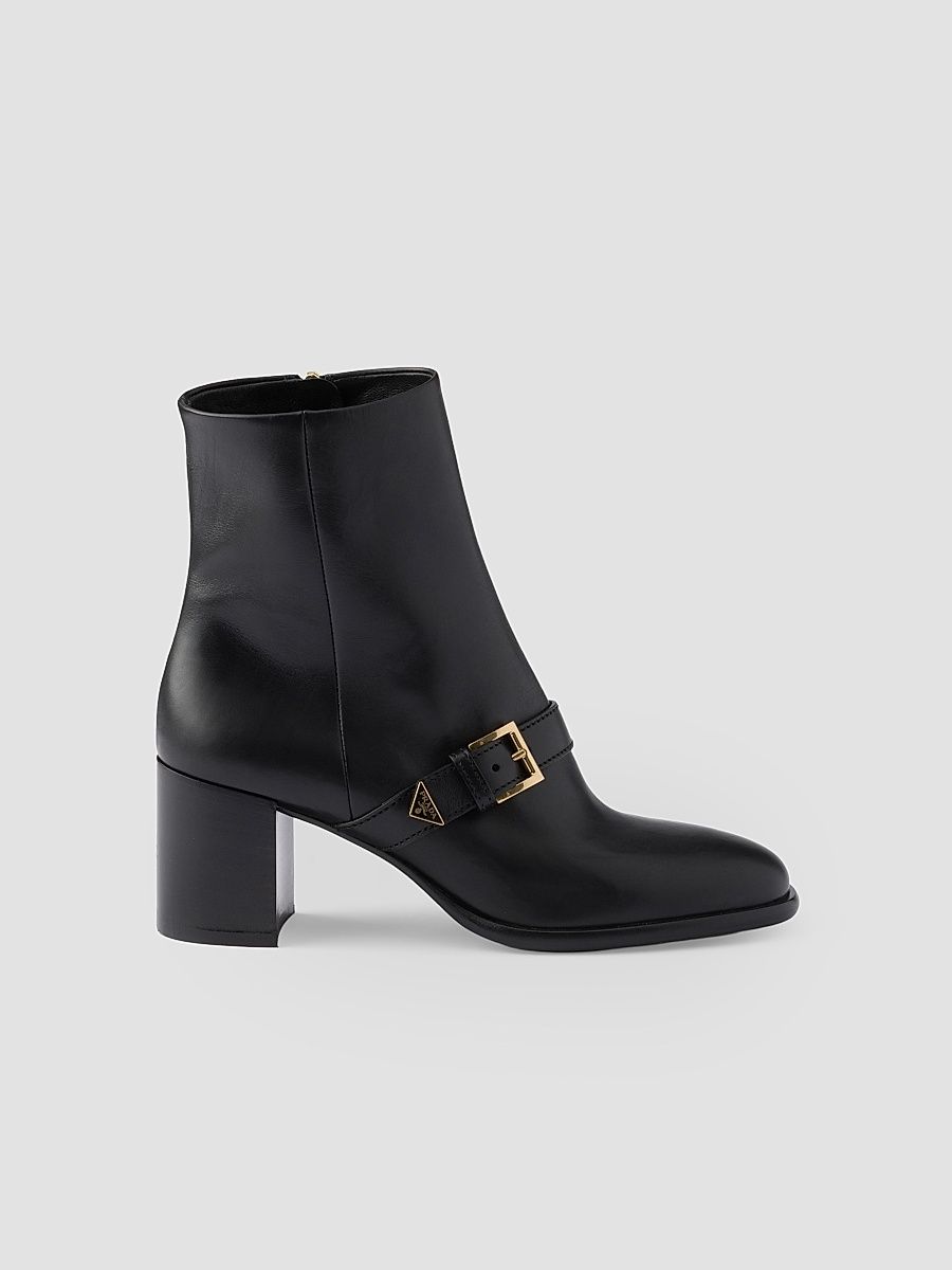 Women's Leather Booties - Black - Size 5.5