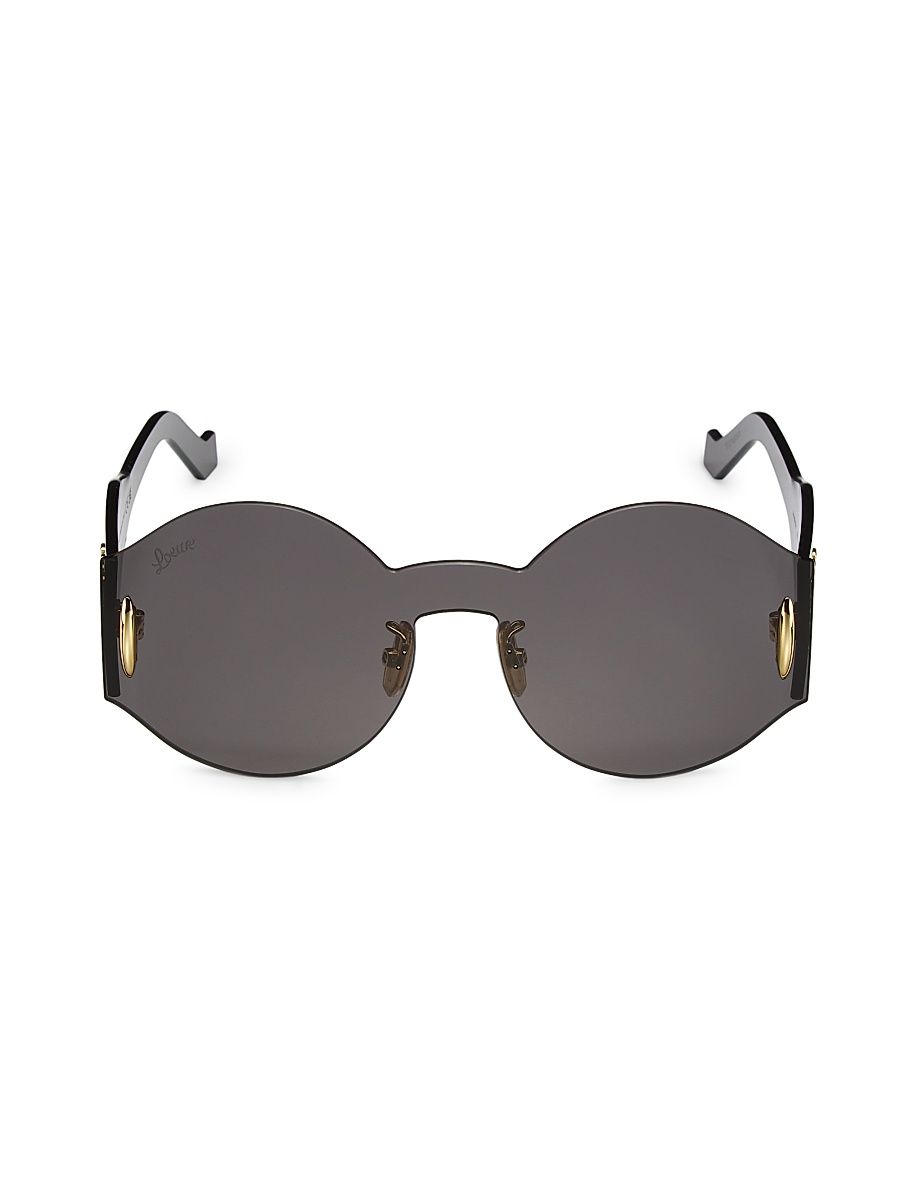 Women's 59MM Round Mask Sunglasses - Black