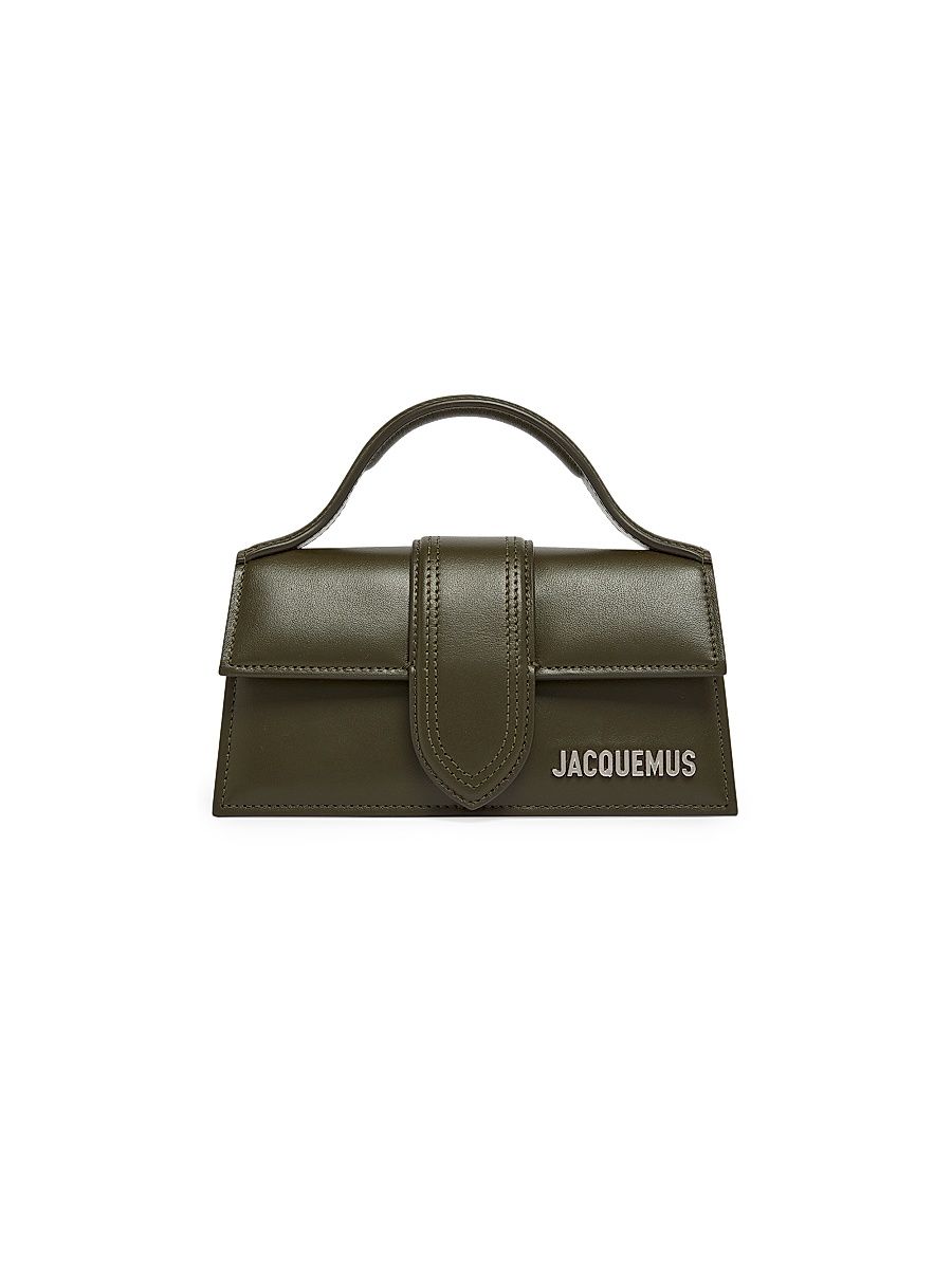 Women's Le Bambino Leather Top Handle Bag - Dark Green