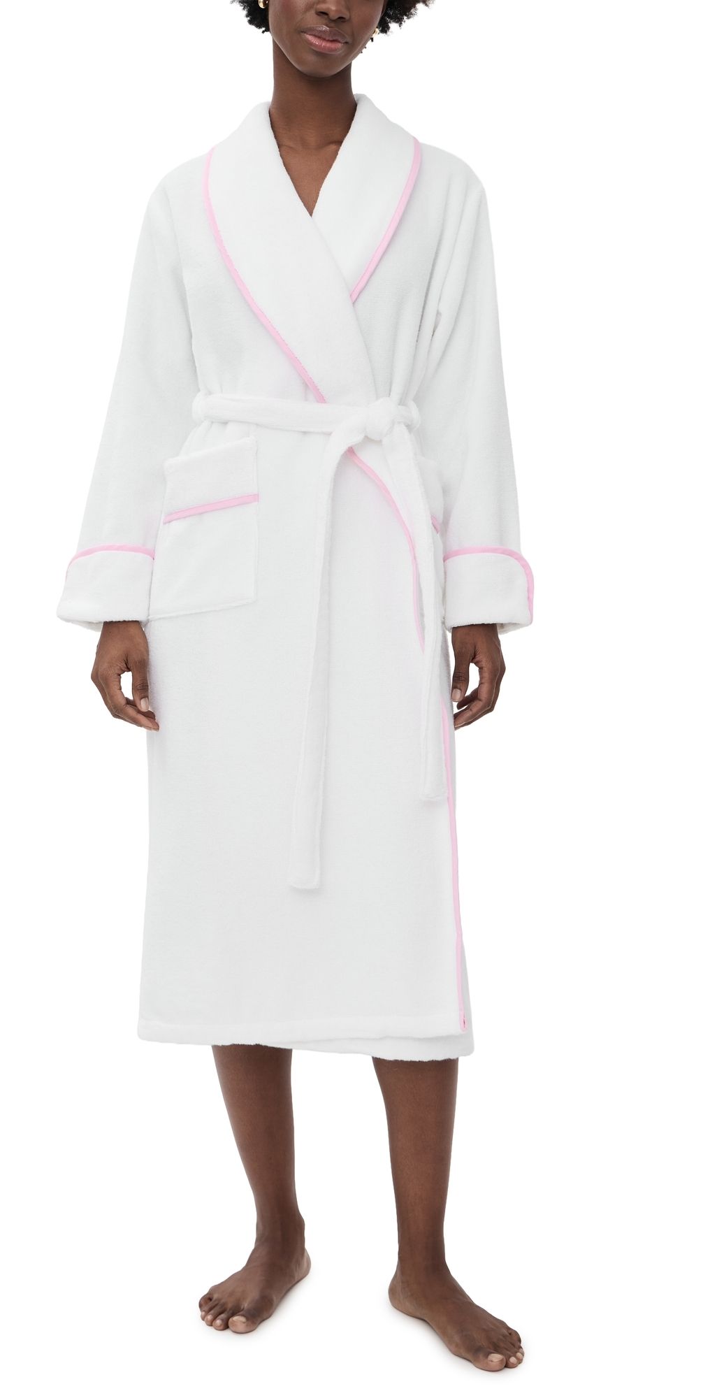 Hill House Home The Hotel Robe Light Pink L/XL