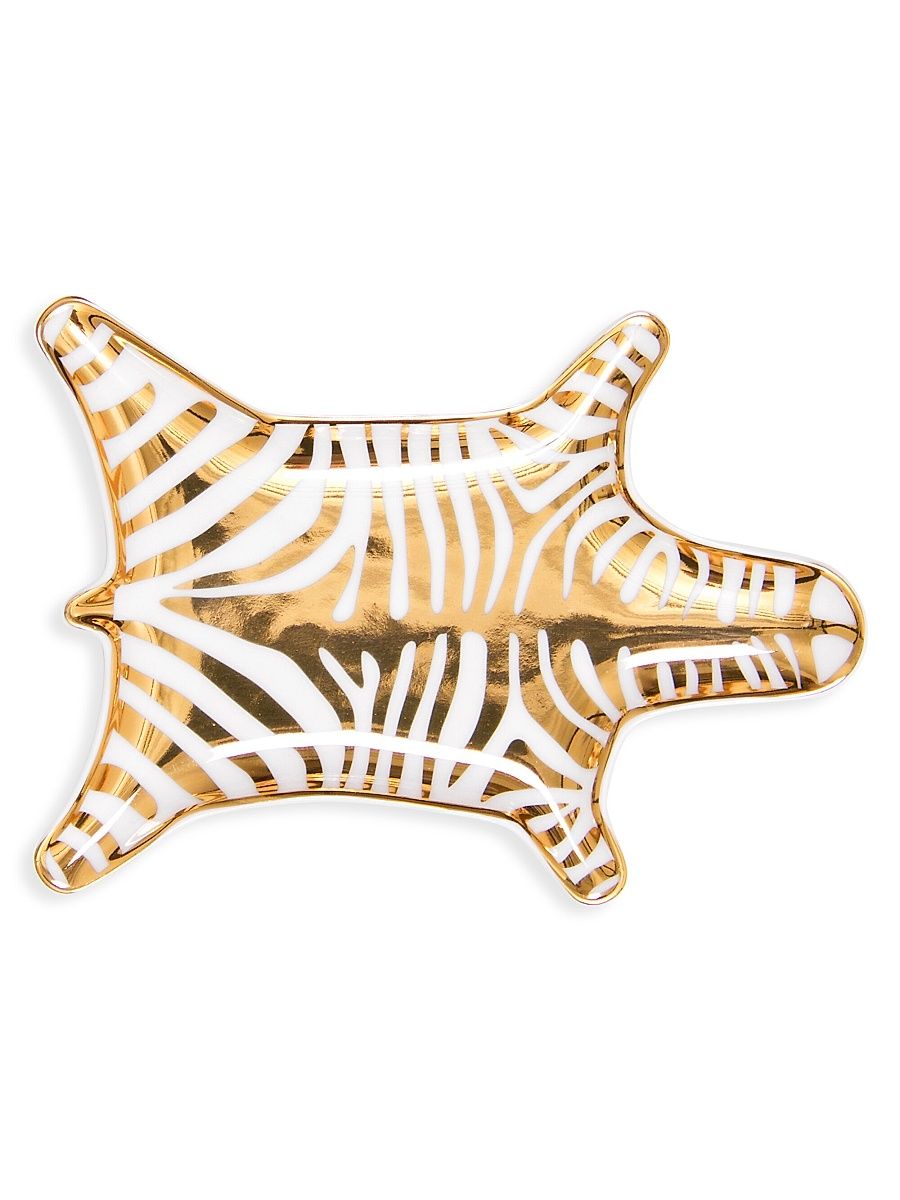 Jonathan Adler Zebra Metallic Porcelain Stacking Dish