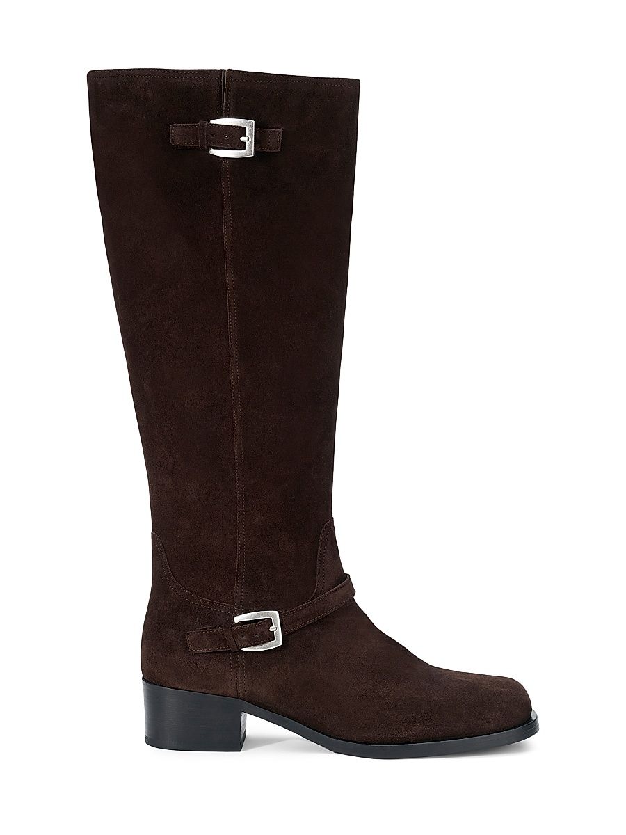 Women's Brooklyn 50MM Suede Boots - Espresso - Size 5