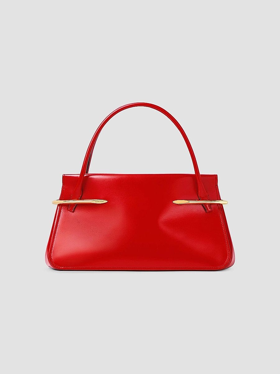 Givenchy Women's Medium Pinch Top Handle Bag in Leather - Deep Red