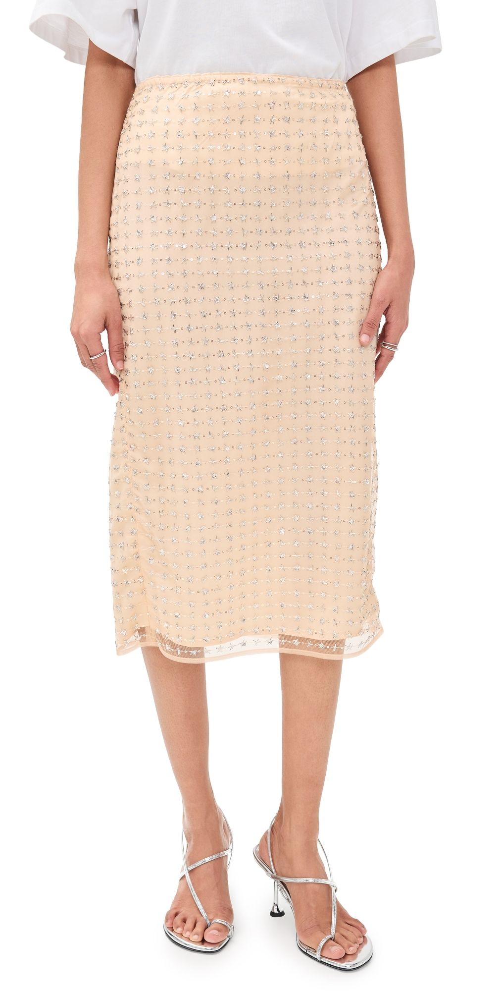 STAUD Casey Skirt Stardust 2