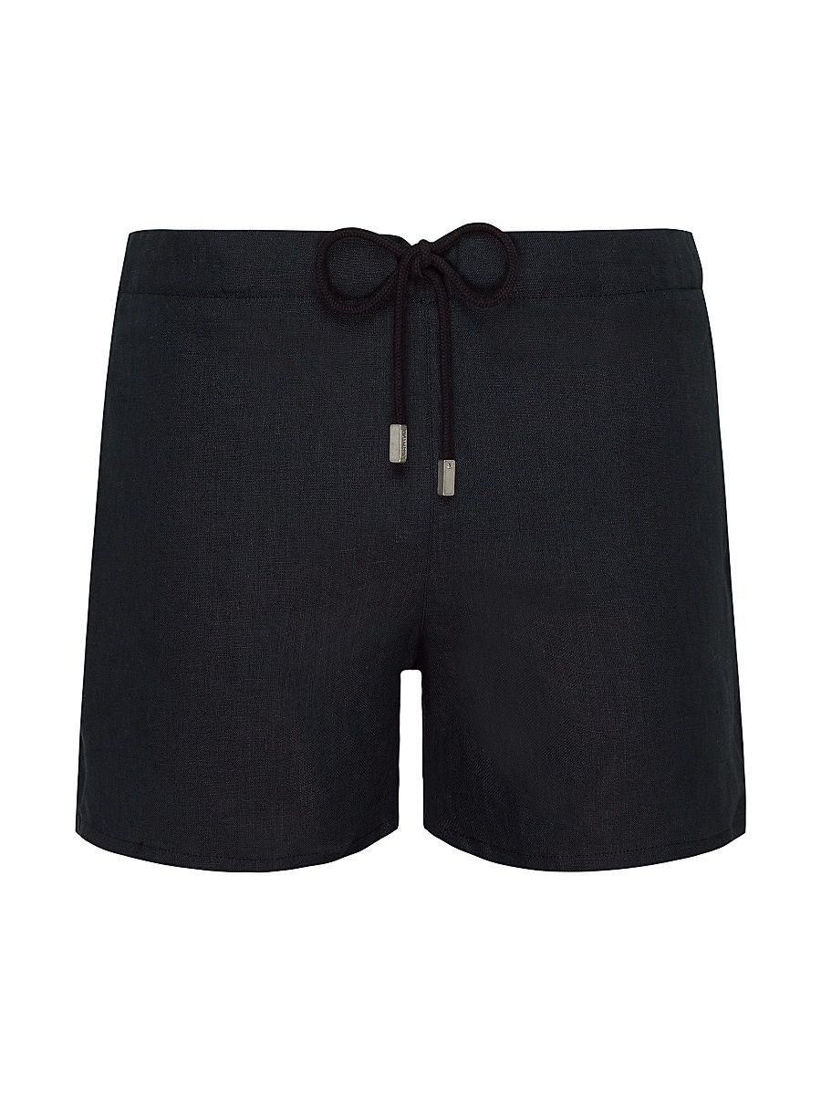 Men's Linen Swim Shorts - Black - Size XXL