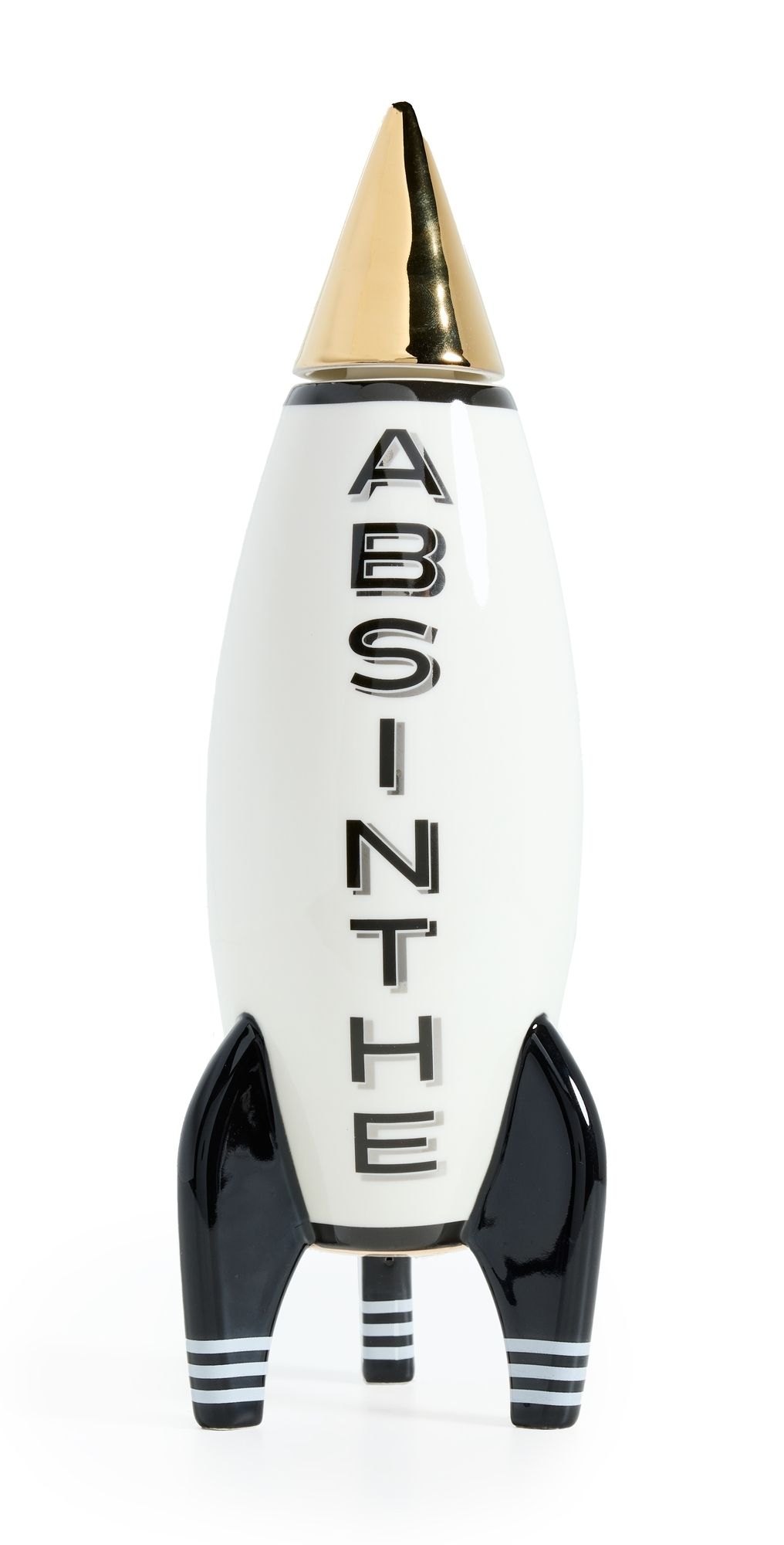 Jonathan Adler Rocket Absinthe Decanter Black/White/Gold/Silver One Size
