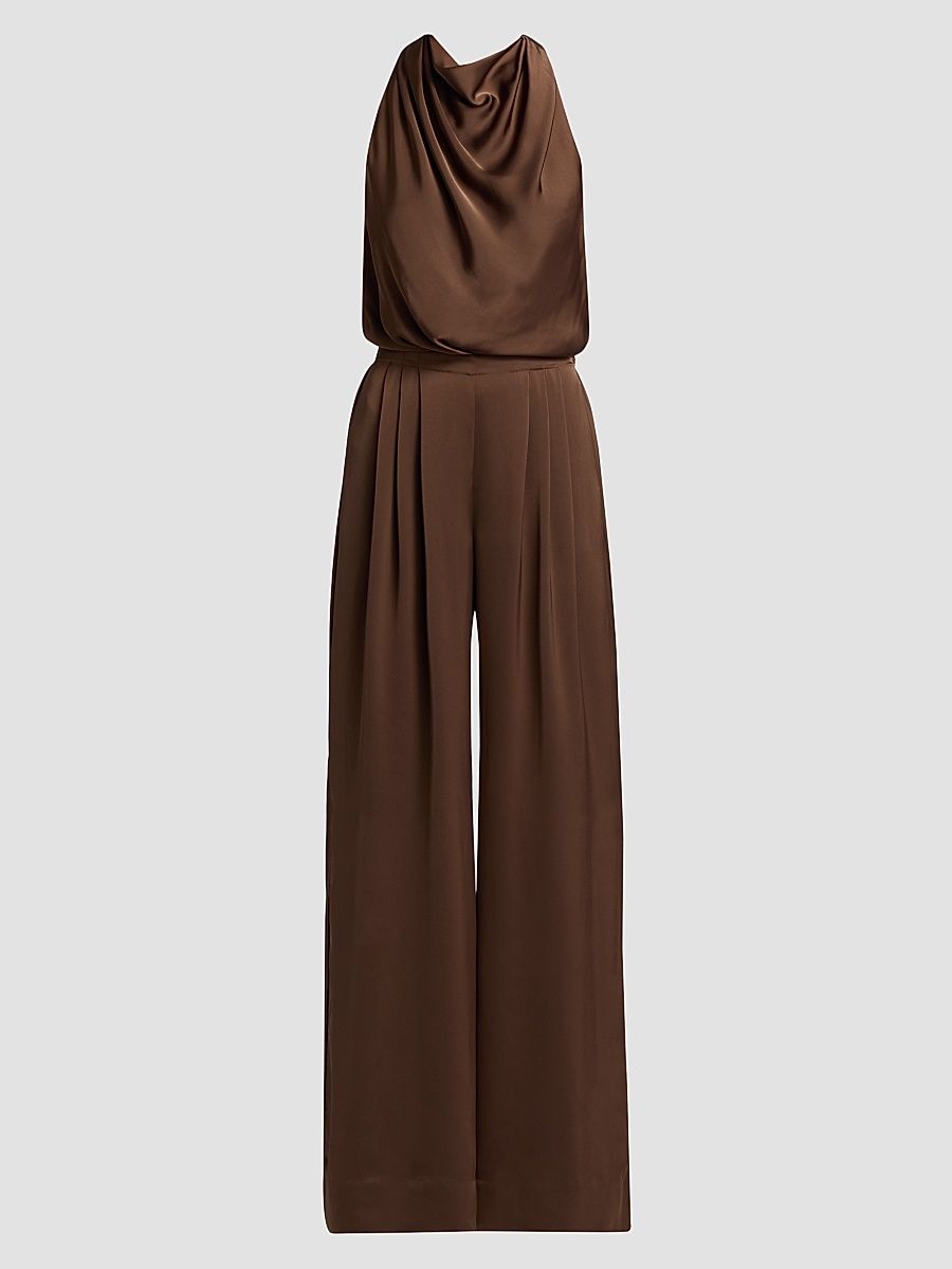 Women's Zahara Wide-Leg Jumpsuit - Sepia - Size XXL