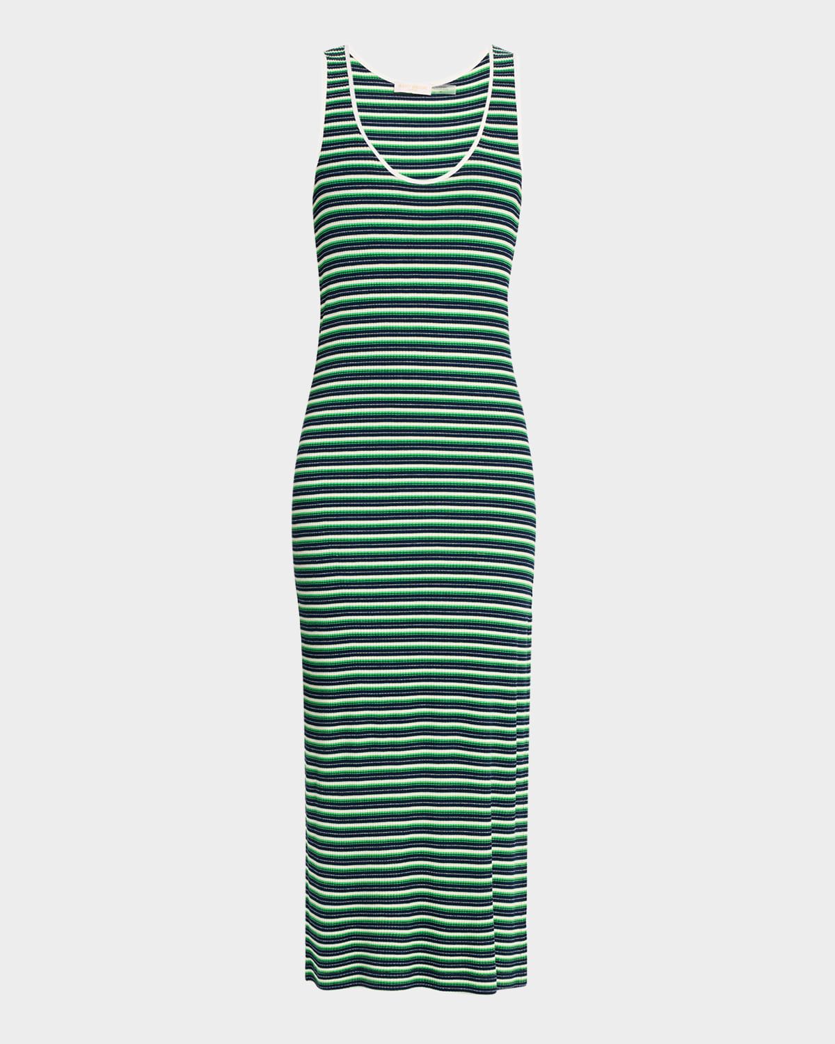 Everest Stripe Scoop-Neck Midi Dress
