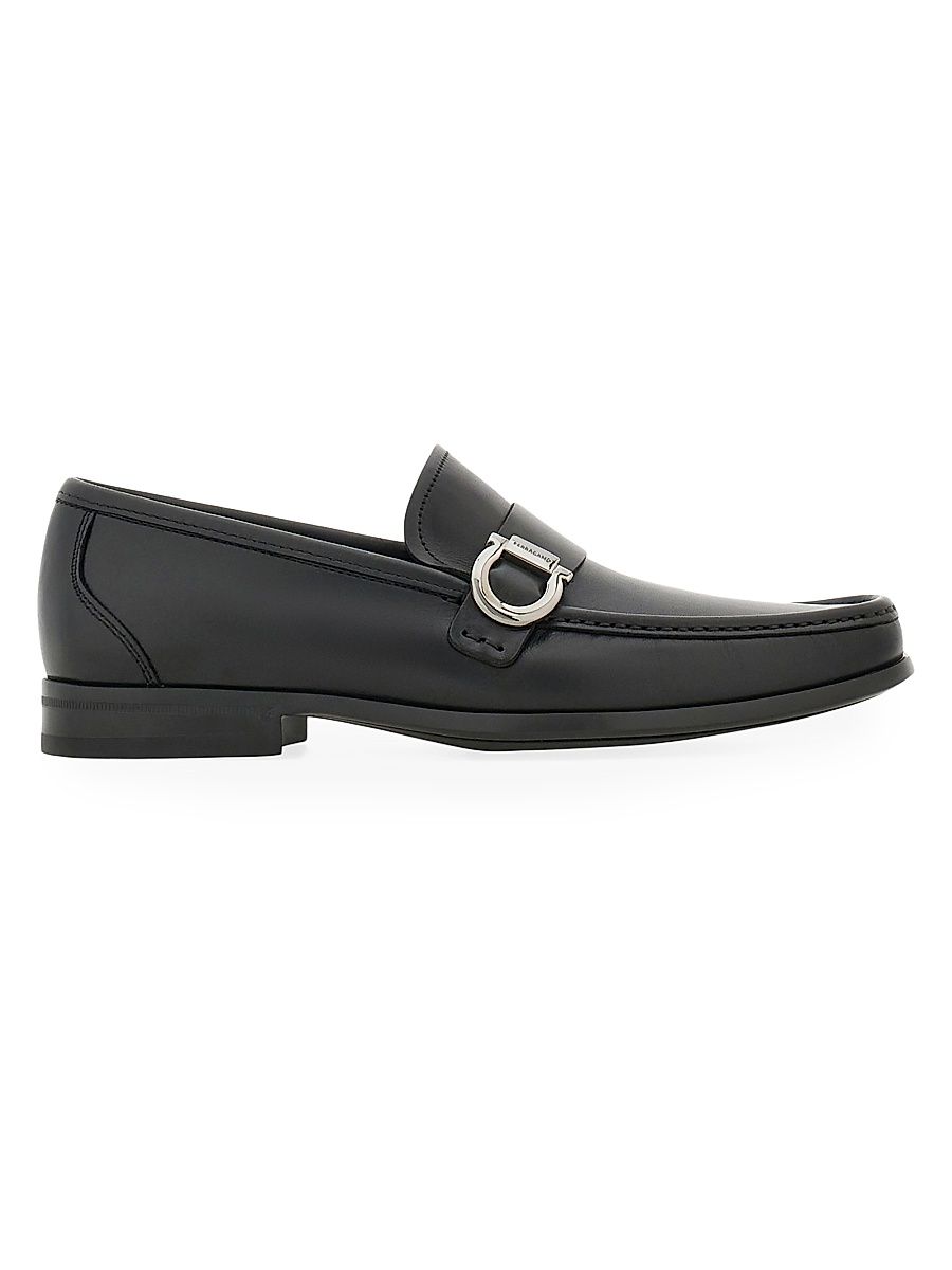 Men's Caspian Leather Loafers - Nero - Size 10.5