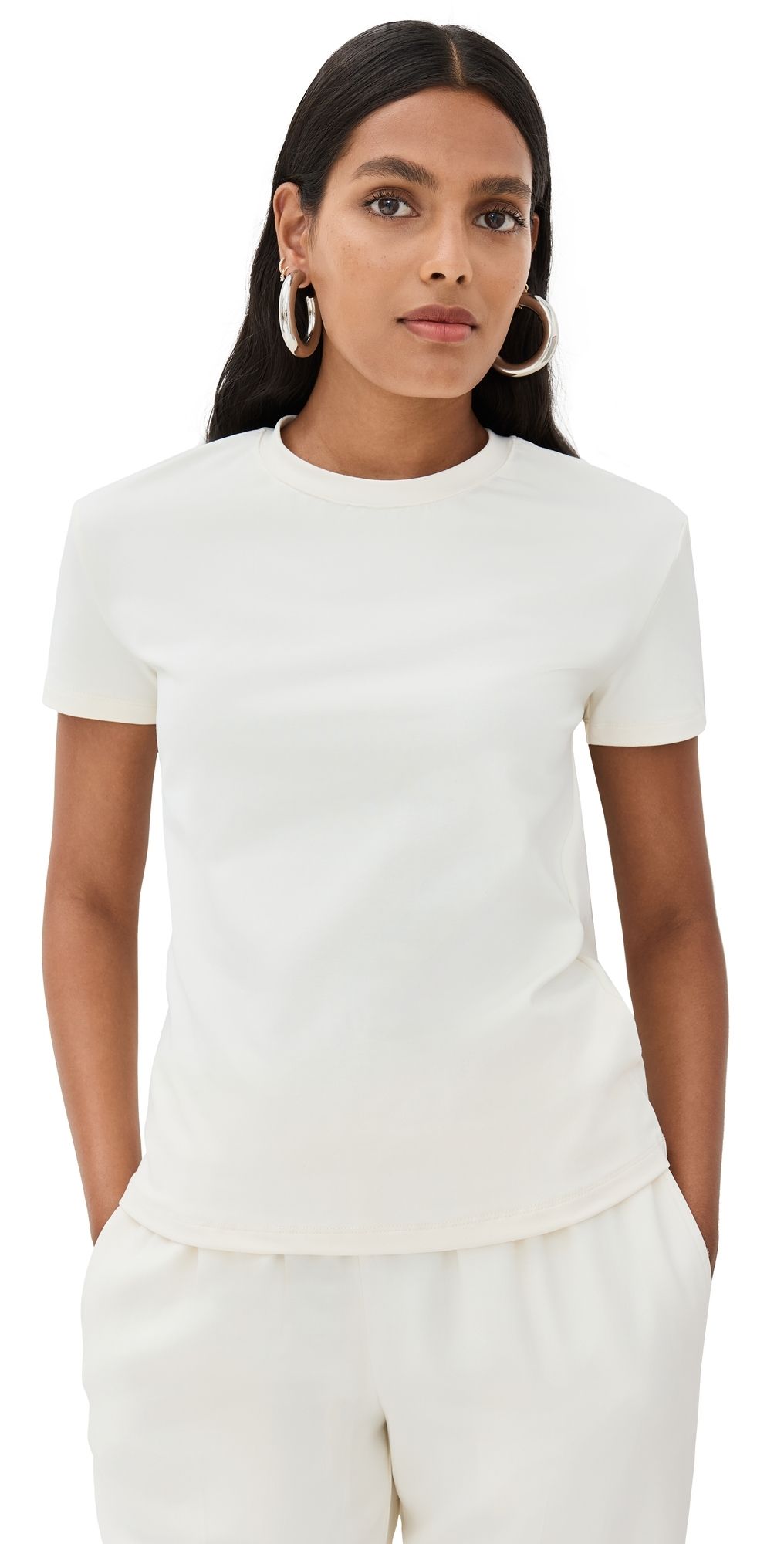 Lioness Essential Crew Neck Loose Tee Porcelain S