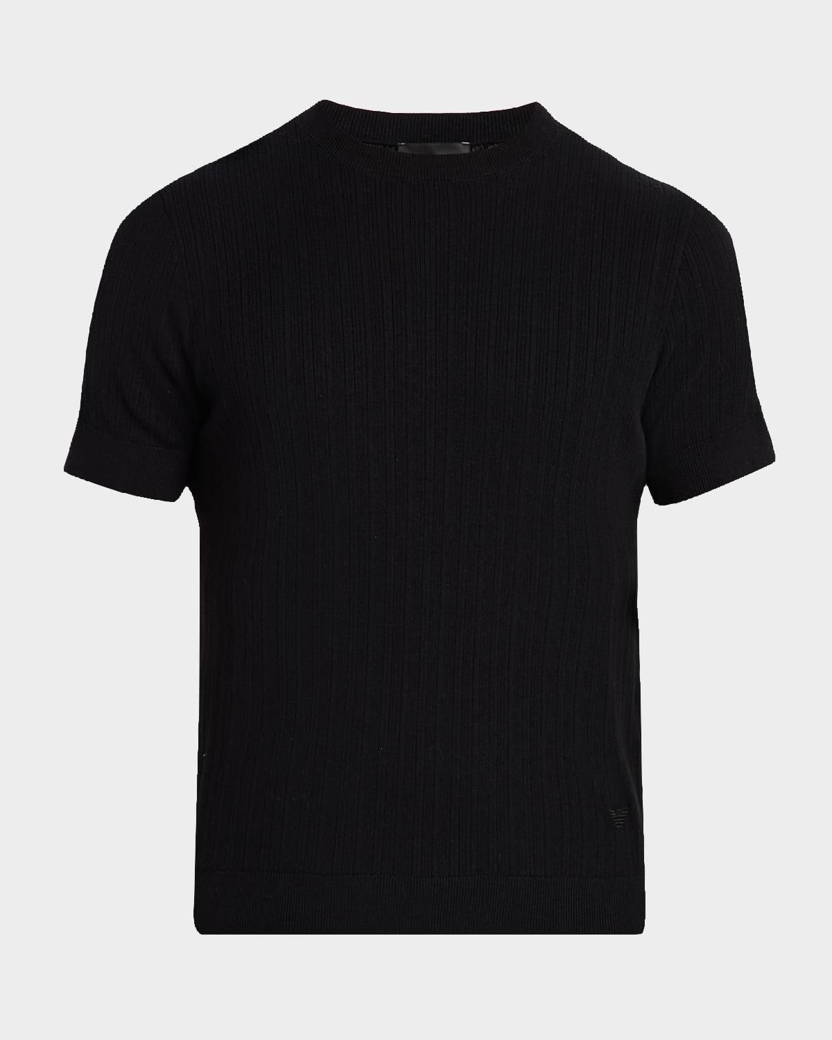 Men & apos;s Jacquard Stripe Short-Sleeve Sweater