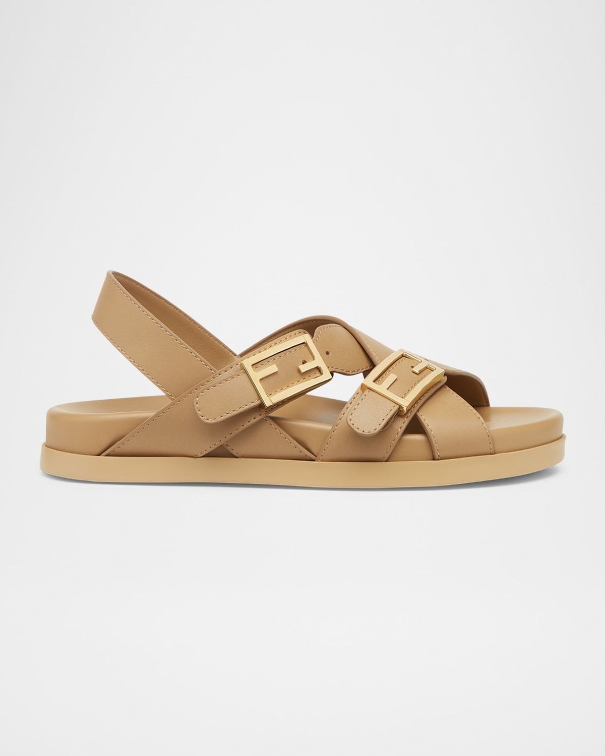 Feel Leather Slingback Sandals